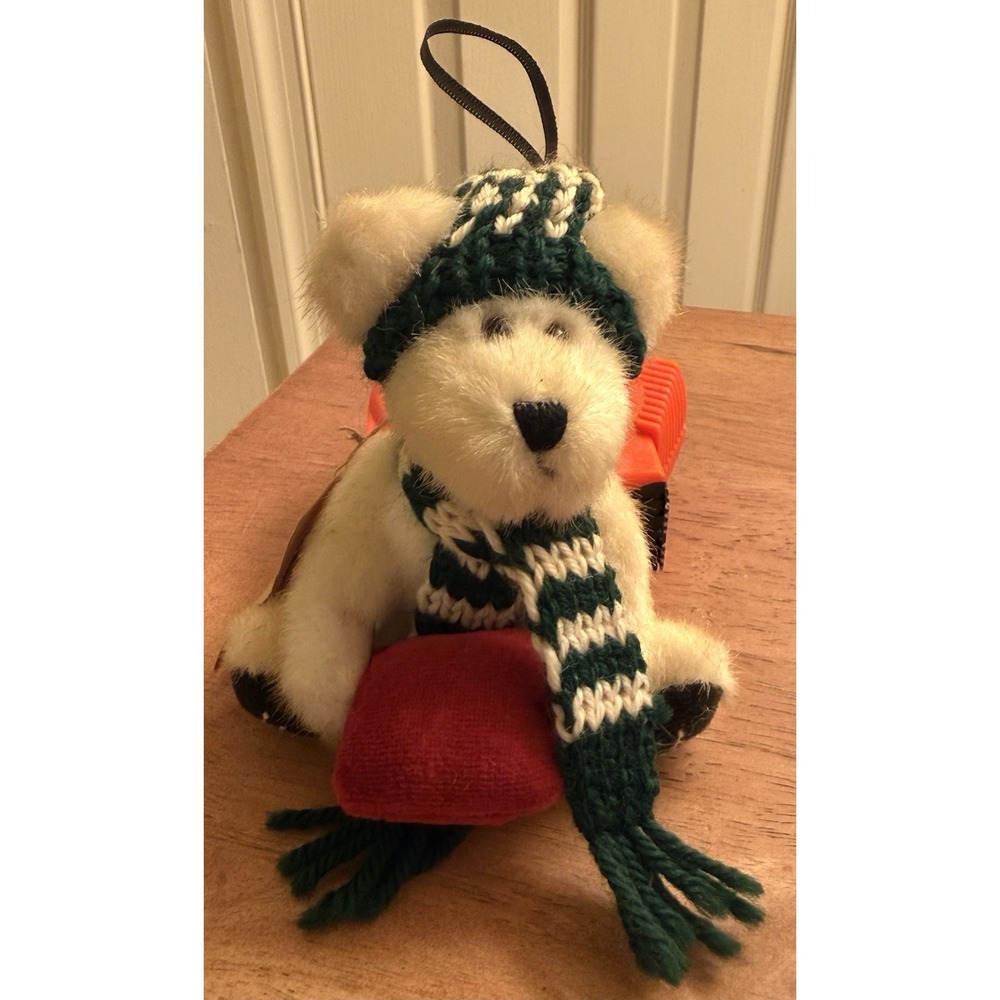 Vintage 90s Boyd's Bear Aimee Berrifrost Hope 5" Christmas Bear Ornament‎ *Read*